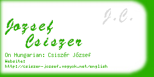 jozsef csiszer business card